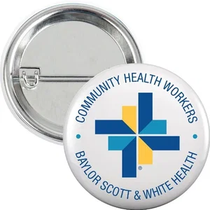 Round Button with Safety Pin, 1-1/4"