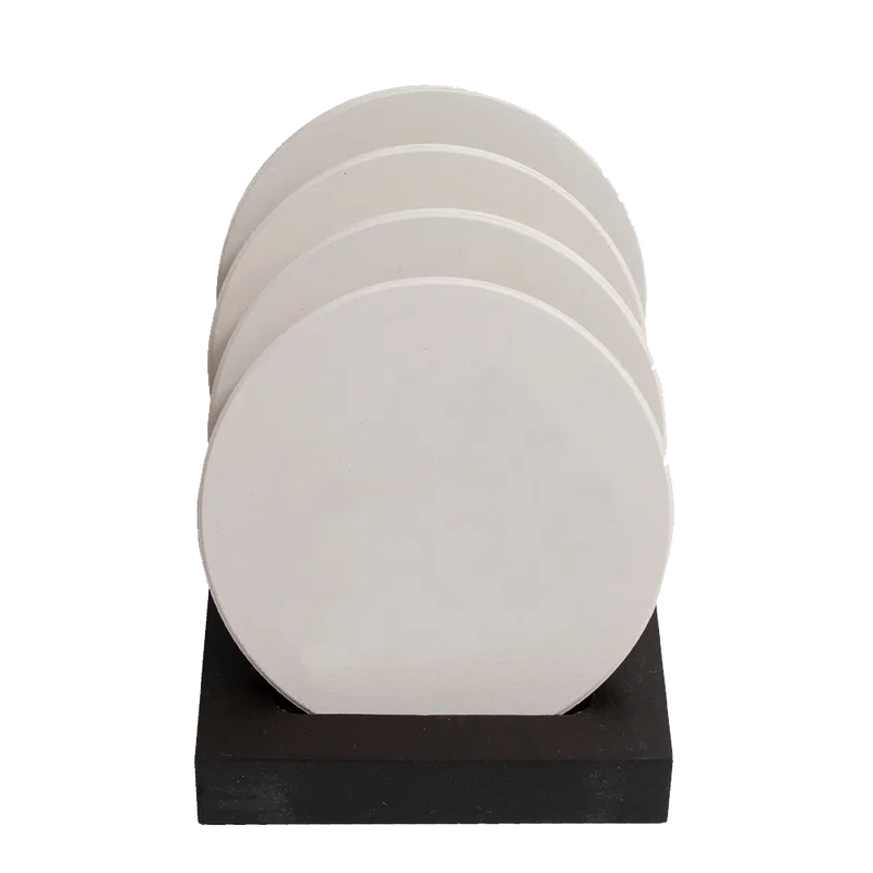 Round Ceramic Coaster: 4 Pc. Set with Stand — view 6