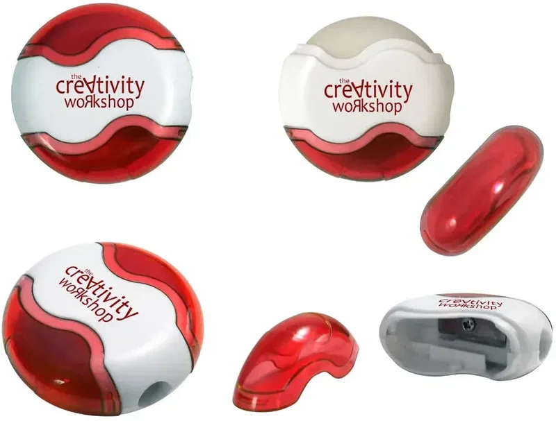 Round Pencil Sharpener Eraser Combo — view 2