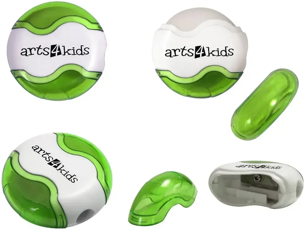 Round Pencil Sharpener Eraser Combo — view 3