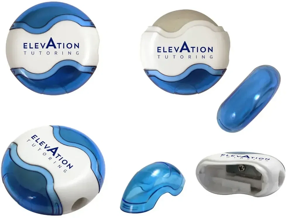 Round Pencil Sharpener Eraser Combo — view 4