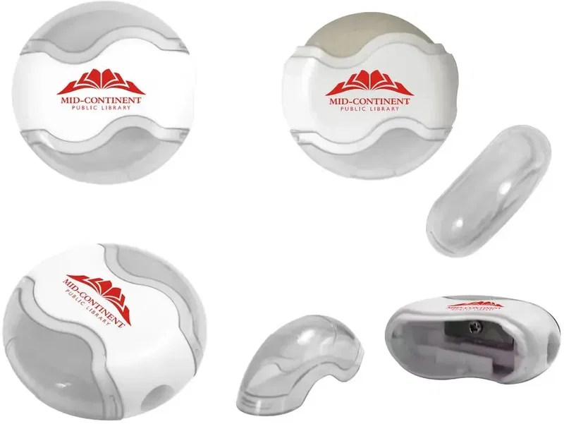 Round Pencil Sharpener Eraser Combo — view 5
