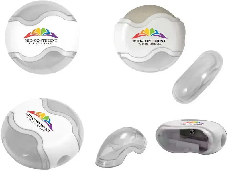 Round Pencil Sharpener Eraser Combo — view 9