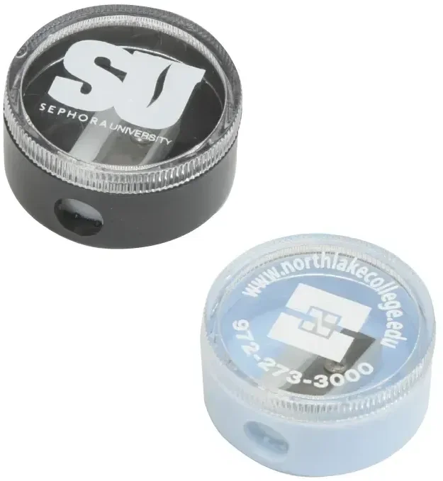 Custom Round Pencil Sharpener with Lid