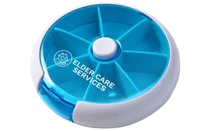 Round Push Button Pill Box