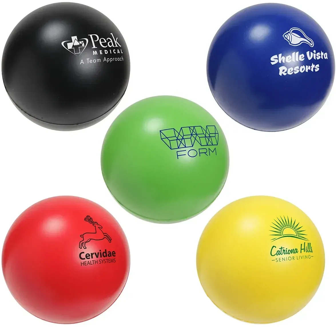 Custom branded Slo-Release Serenity Squishy stress toy, style 4 shape with promotional logo
