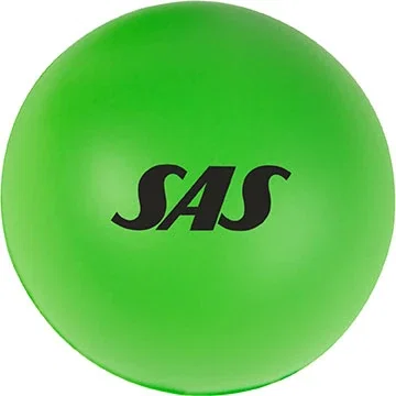 Round Stress Ball in red squeezable foam, custom-logo stress ball color option