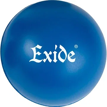 Round Stress Ball in purple polyurethane, imprintable stress reliever color