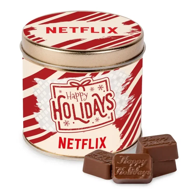 Round Tin with Molded Chocolates — view 3