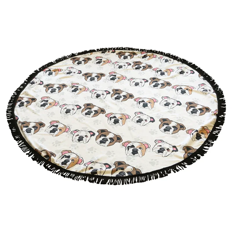 Round Towel With Fringe — view 2