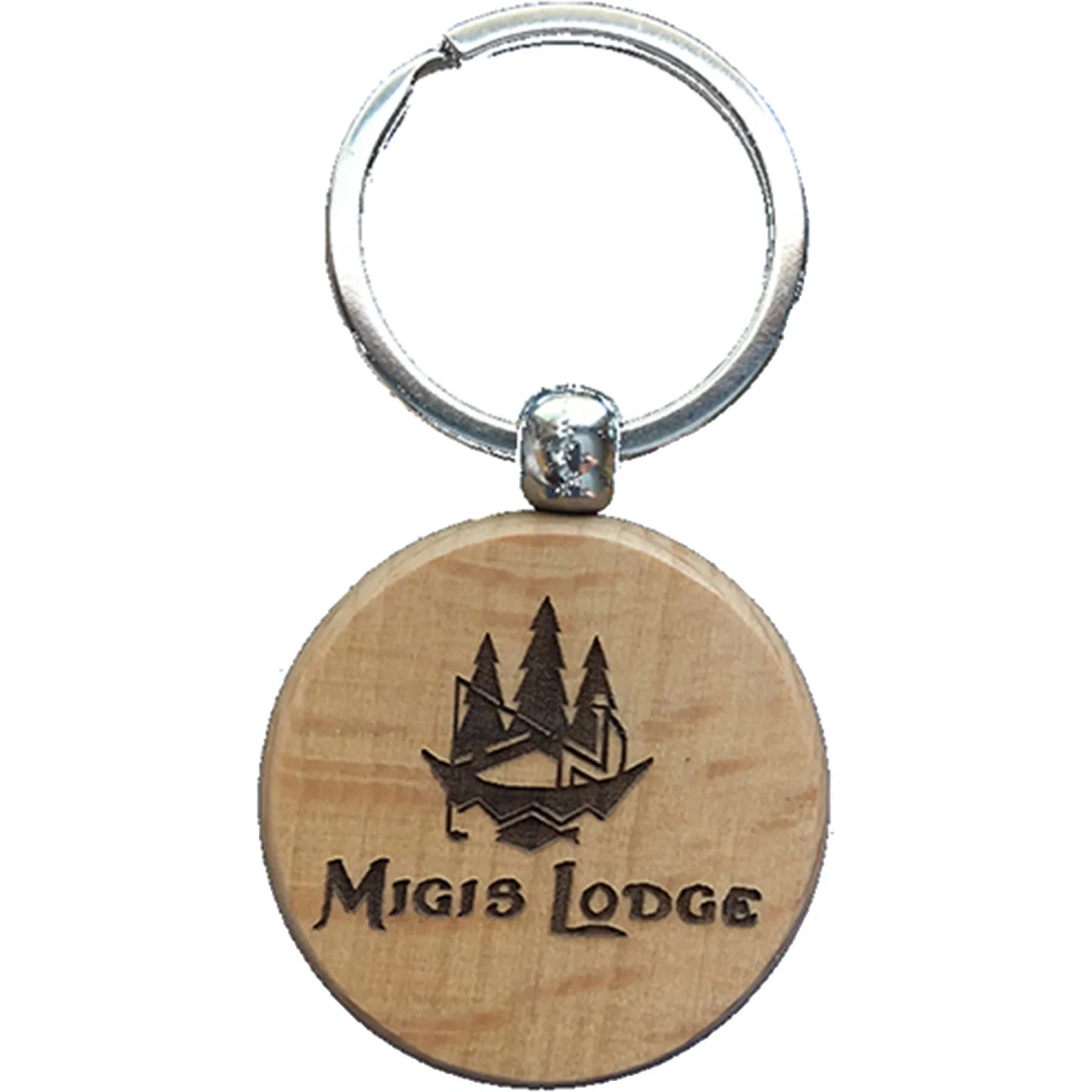 Wood Keychains Circle