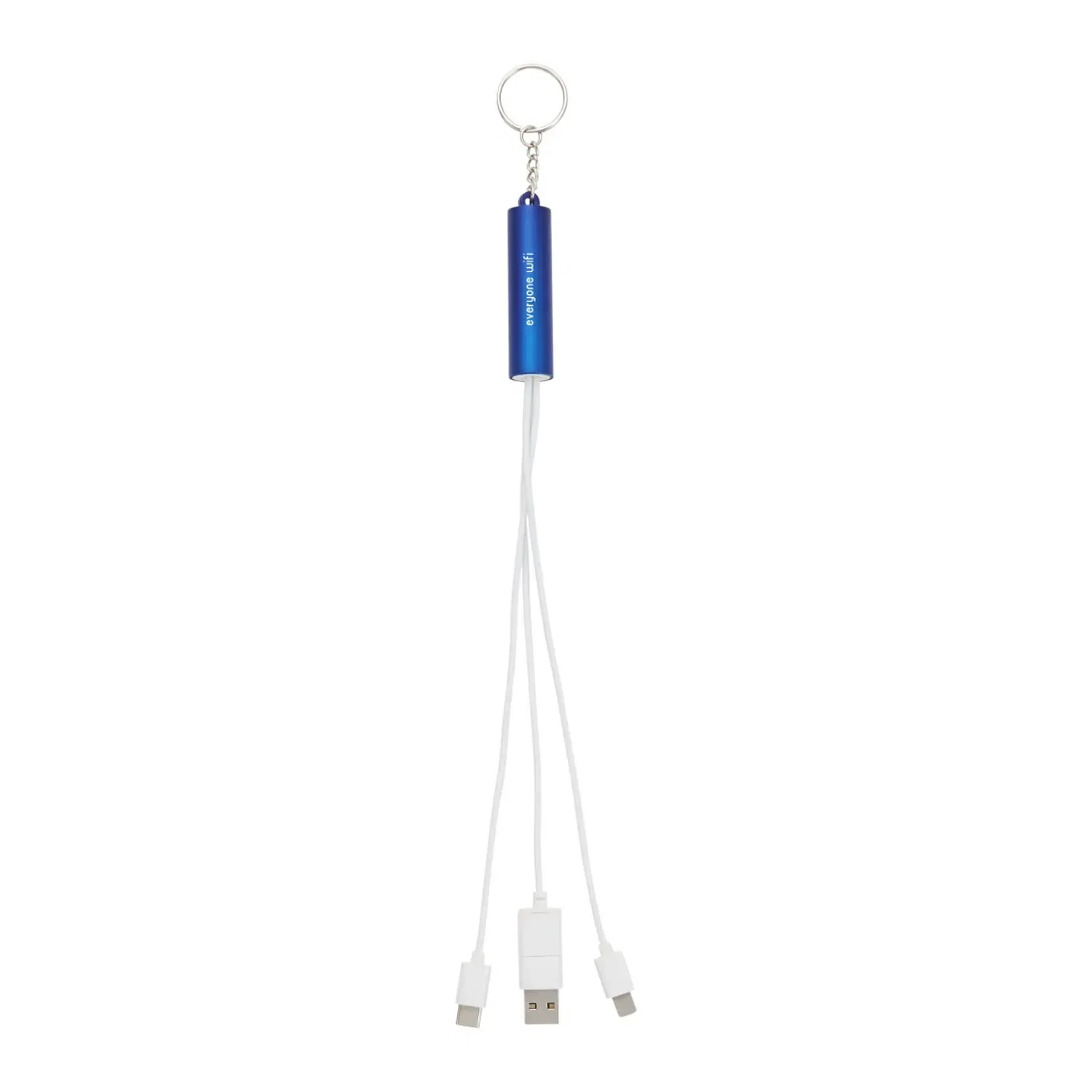 Branded Light Up Logo 5-in-1 Charging Cable with Keychain — view 6