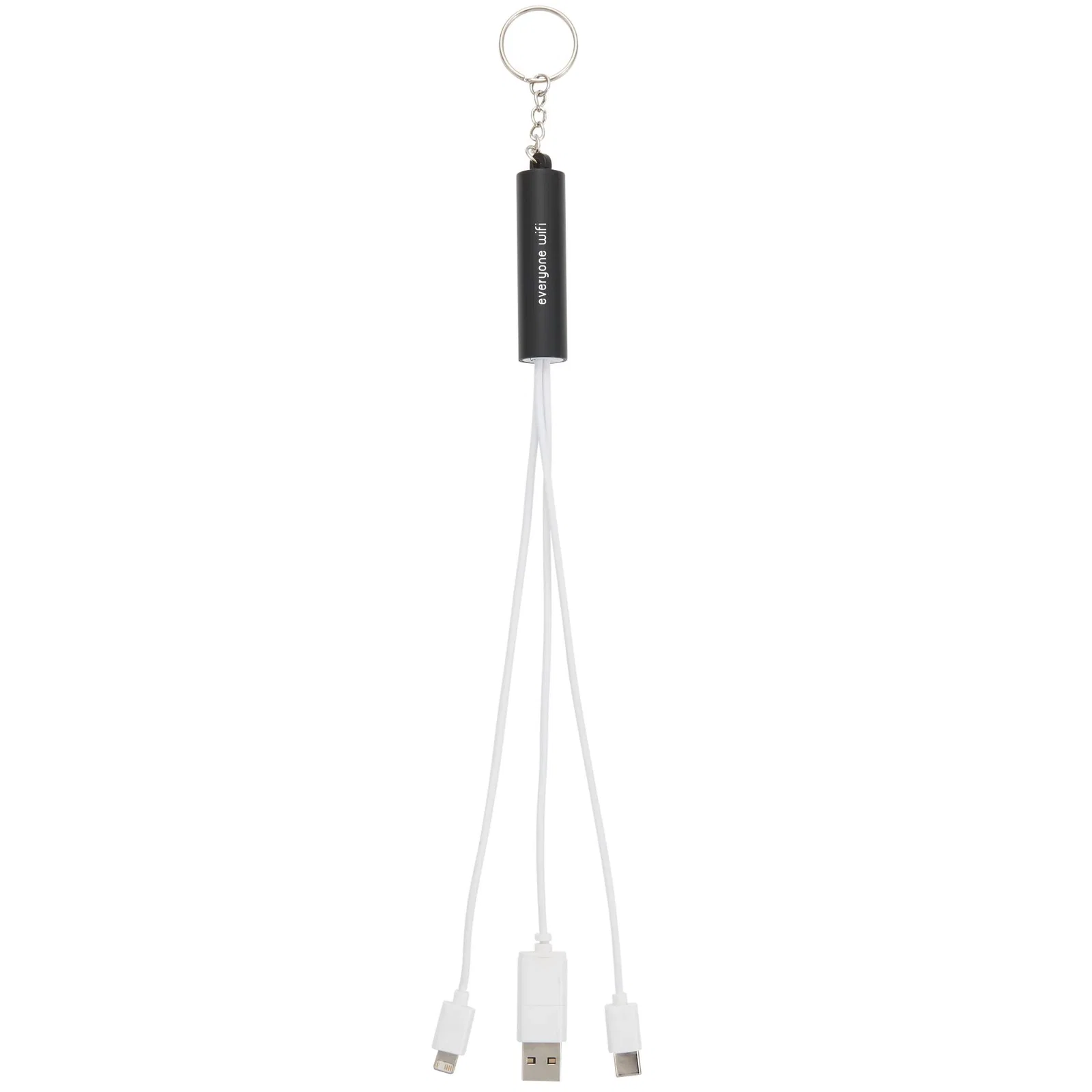 Branded Light Up Logo 5-in-1 Charging Cable with Keychain — view 13