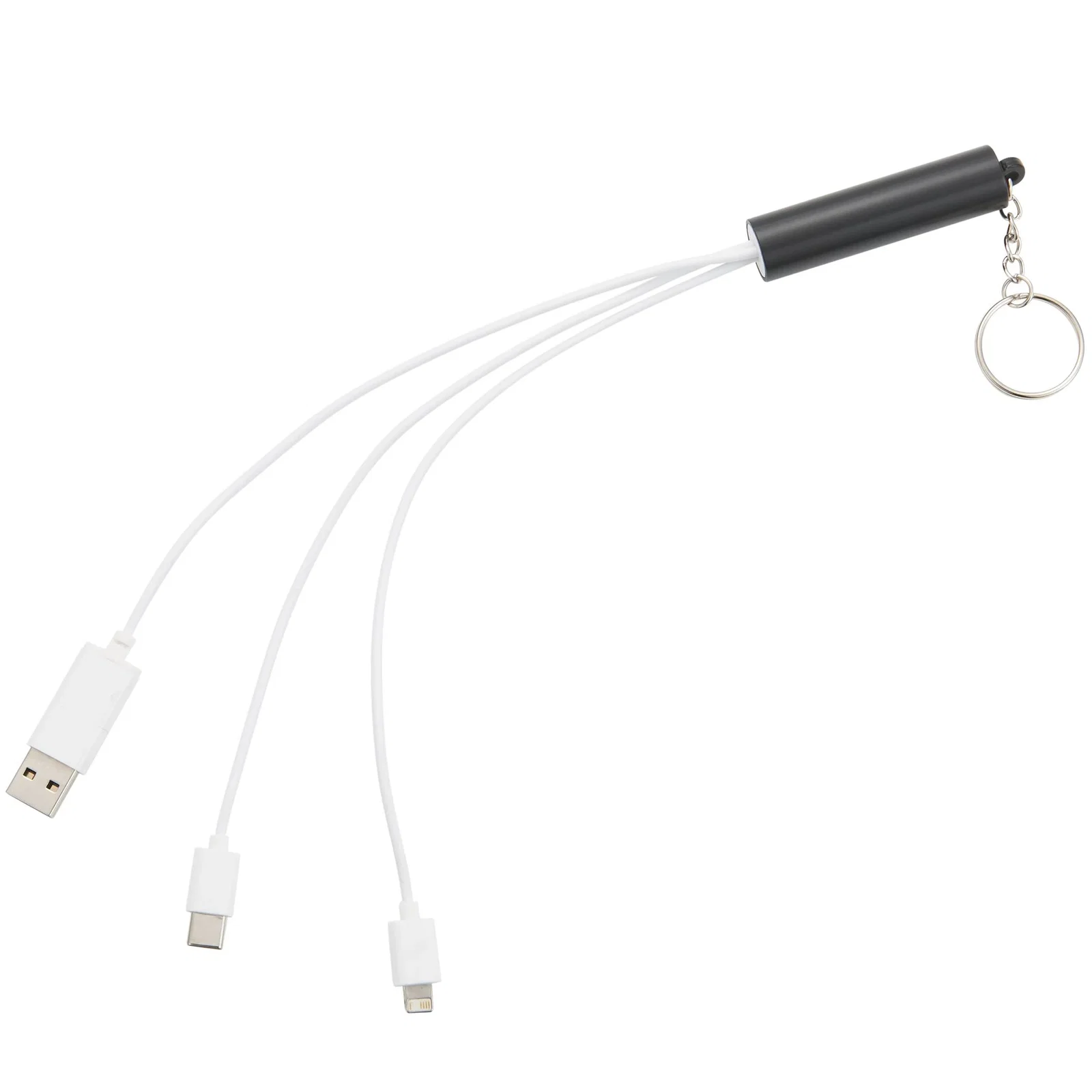 Branded Light Up Logo 5-in-1 Charging Cable with Keychain — view 14