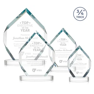 Six-Sided Starfire Crystal Diamond Award with Constant-Width Bevels