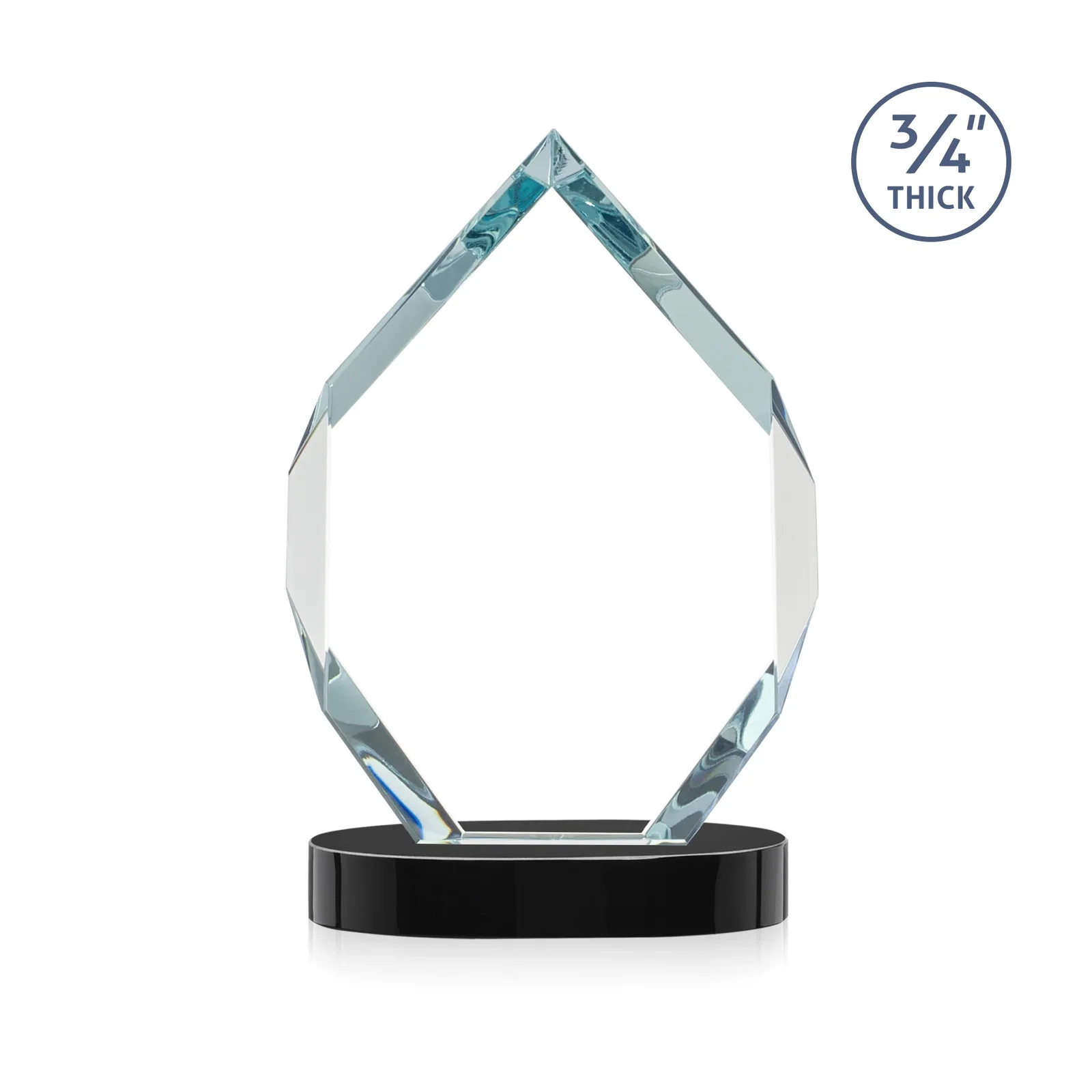 Personalized Six-Sided Starfire Crystal Diamond Award with Constant-Width Bevels, with your logo for graduation ceremonies