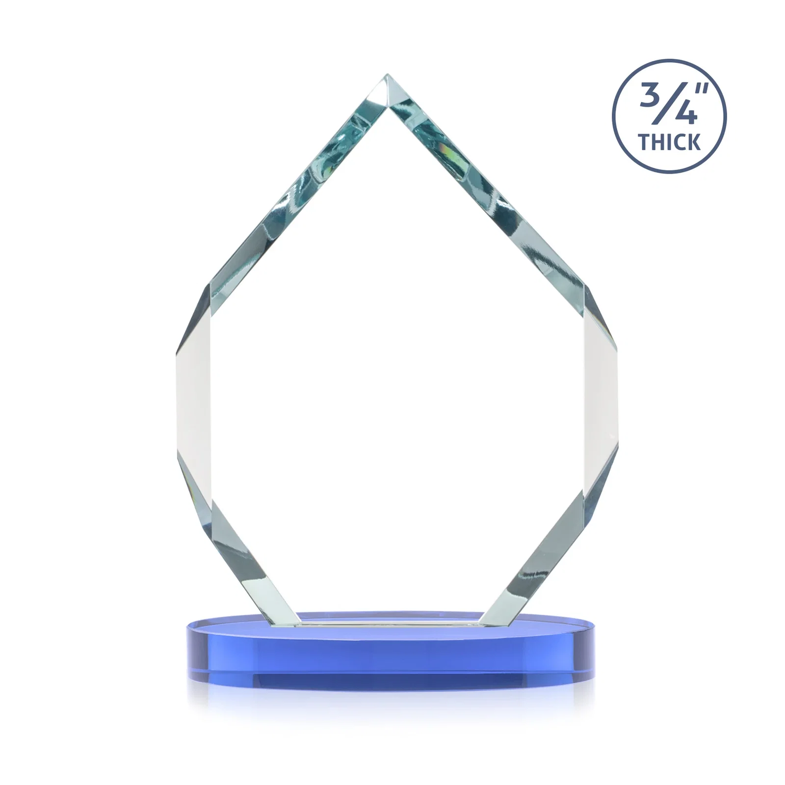 Promotional Six-Sided Starfire Crystal Diamond Award with Constant-Width Bevels, with your logo for graduation ceremonies