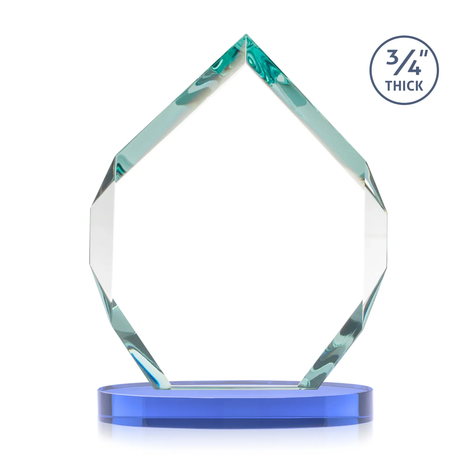 Promotional Six-Sided Starfire Crystal Diamond Award with Constant-Width Bevels, with your logo for safety achievement programs