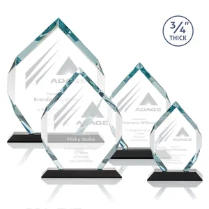 Starfire Crystal Six-Sided Award With Constant-Width Bevels