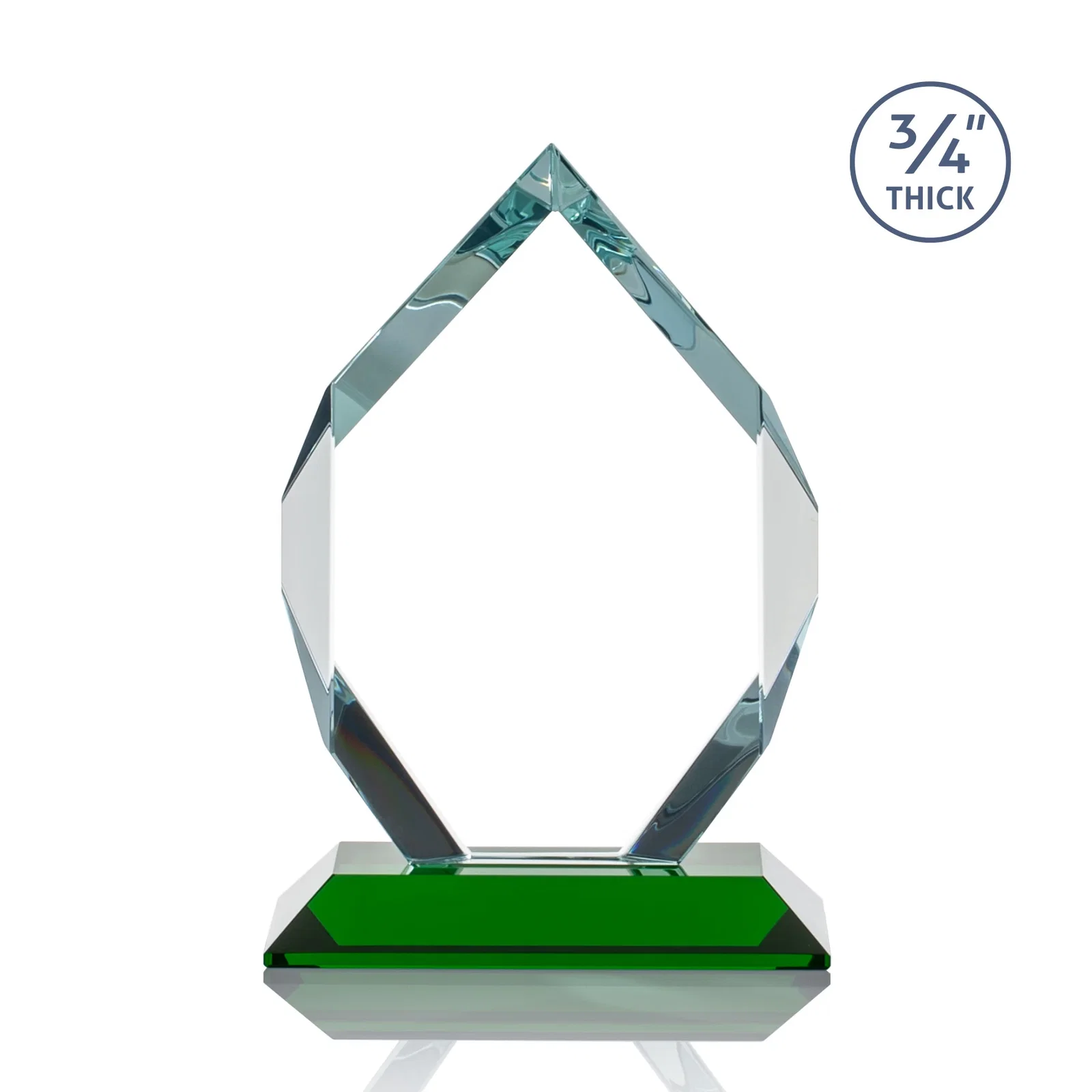 Customized Starfire Crystal Six-Sided Award With Constant-Width Bevels, with your logo for volunteer appreciation