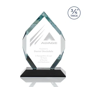 Starfire Crystal Six-Sided Award With Constant-Width Bevels