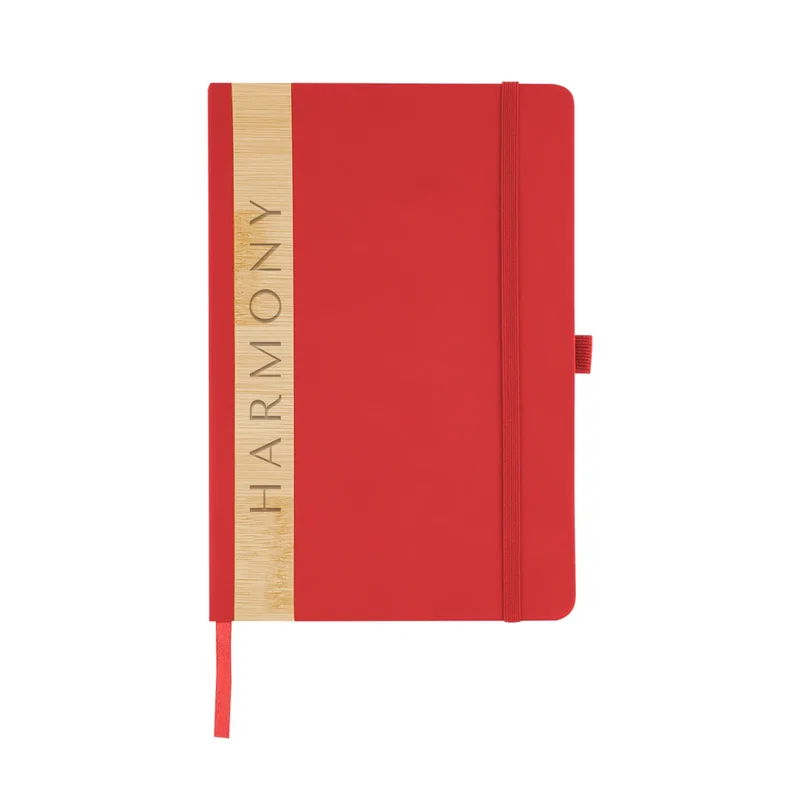 Small enough for a bag, the journal lies flat and closed