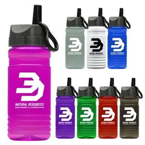 RPET Bottle with Ring-Straw Lid (20 oz.)