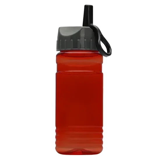 RPET Bottle with Ring-Straw Lid (20 oz.) — view 3