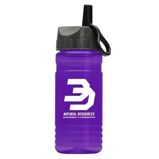 RPET Bottle with Ring-Straw Lid (20 oz.) — view 4