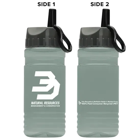 RPET Bottle with Ring-Straw Lid (20 oz.) — view 5