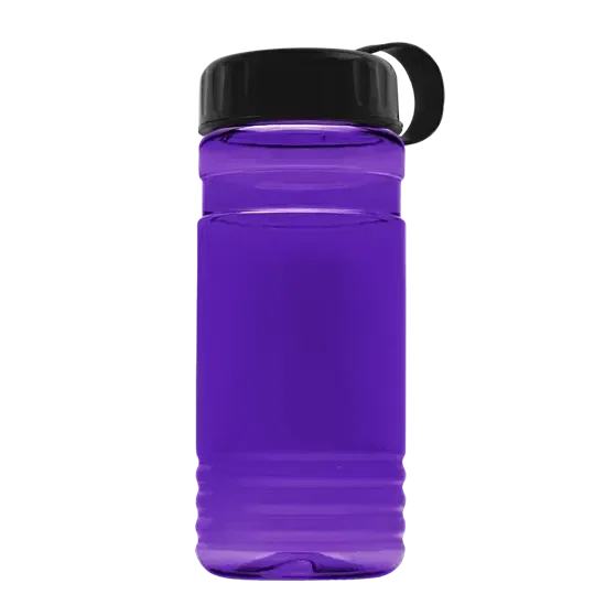 RPET Bottle with Tethered Lid (20 oz.) — view 2