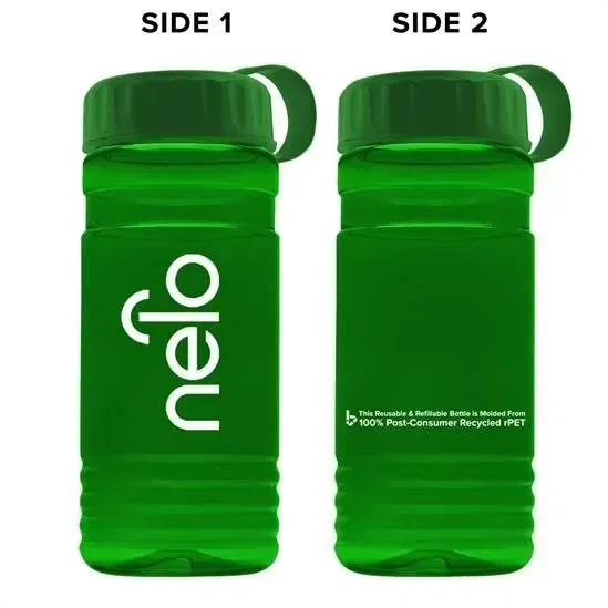 RPET Bottle with Tethered Lid (20 oz.) — view 7