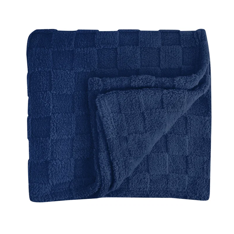 rPET Checkered Sherpa Blanket — view 10