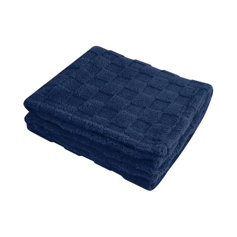 rPET Checkered Sherpa Blanket — view 8