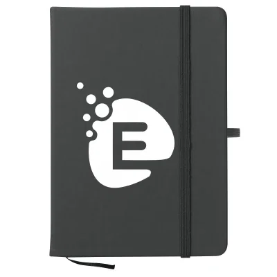 Angled view showing the notebook cover and bound edge
