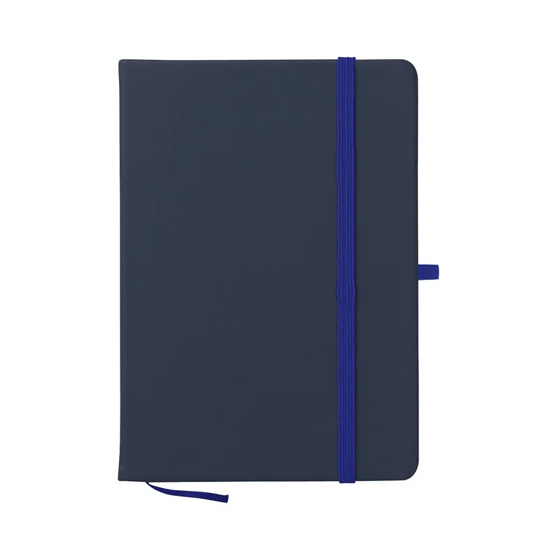 Neutral background isolates the notebook for a clear look