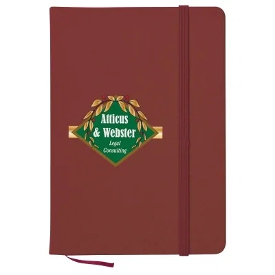 Back cover of the notebook photographed straight on