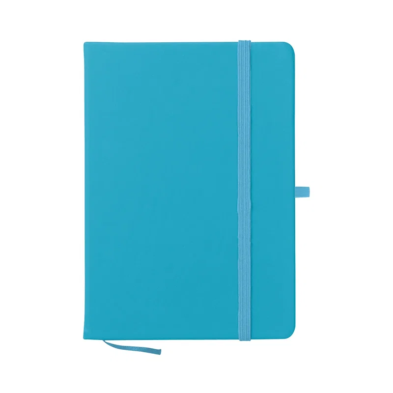 Portable notebook shown closed, ready to slip into a backpack