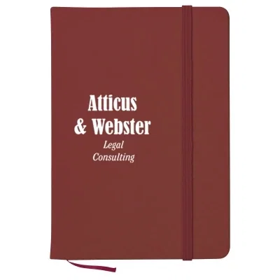 Open notebook lying flat to show the inside pages