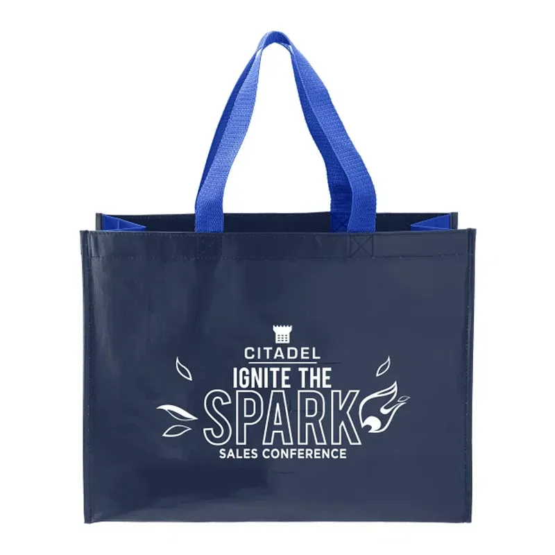 Personalized RPET Laminated Matte Shopper Tote — view 5