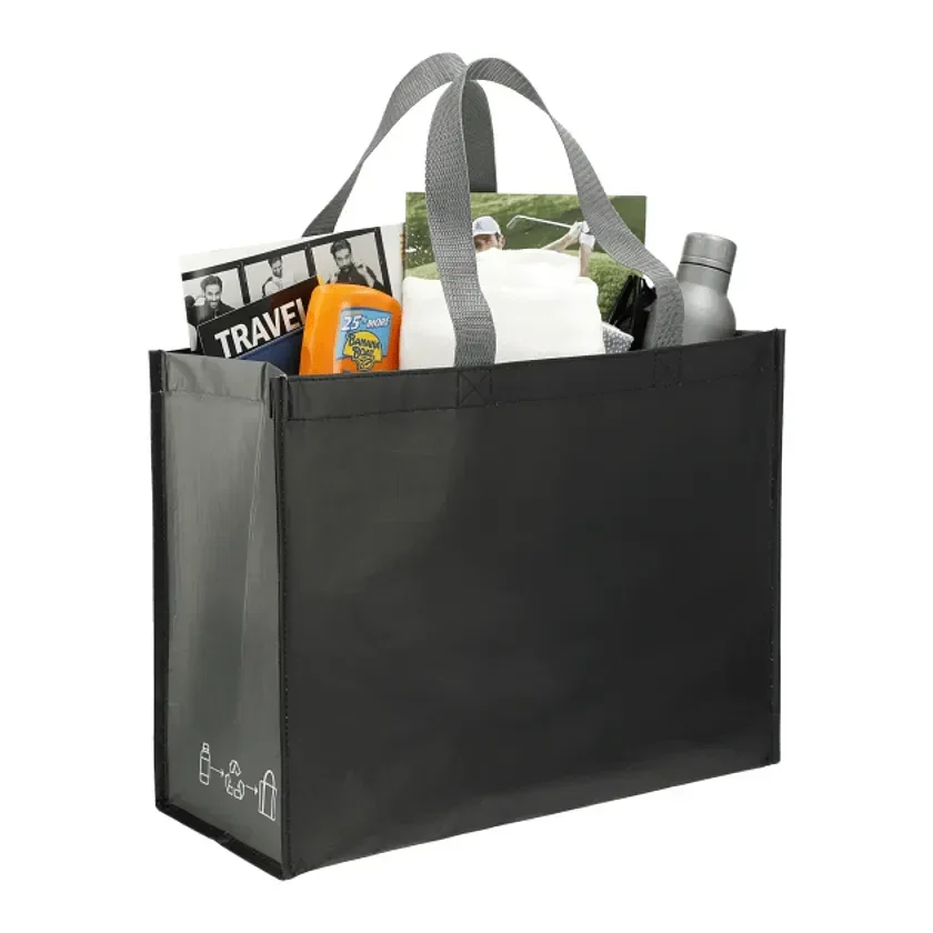 Personalized RPET Laminated Matte Shopper Tote — view 2