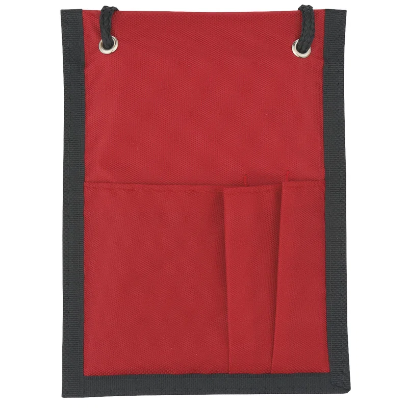 Zoomed detail of the stitched edge along the pouch