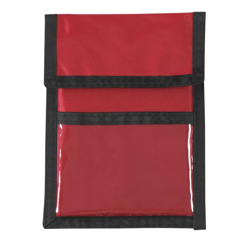 Interior pocket opening of the compact document holder