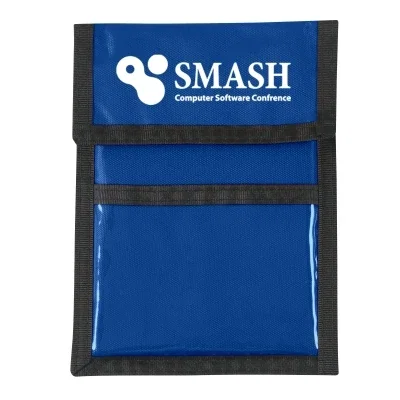 Worn around the neck for hands-free identification at events