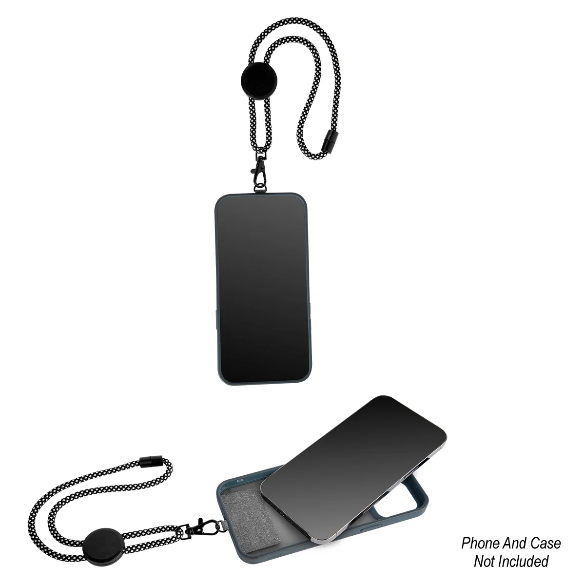 Worn around the hand while carrying a smartphone