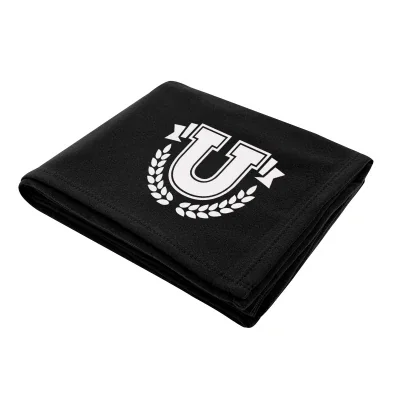 Sweatshirt blanket folded neatly to show the brushed interior