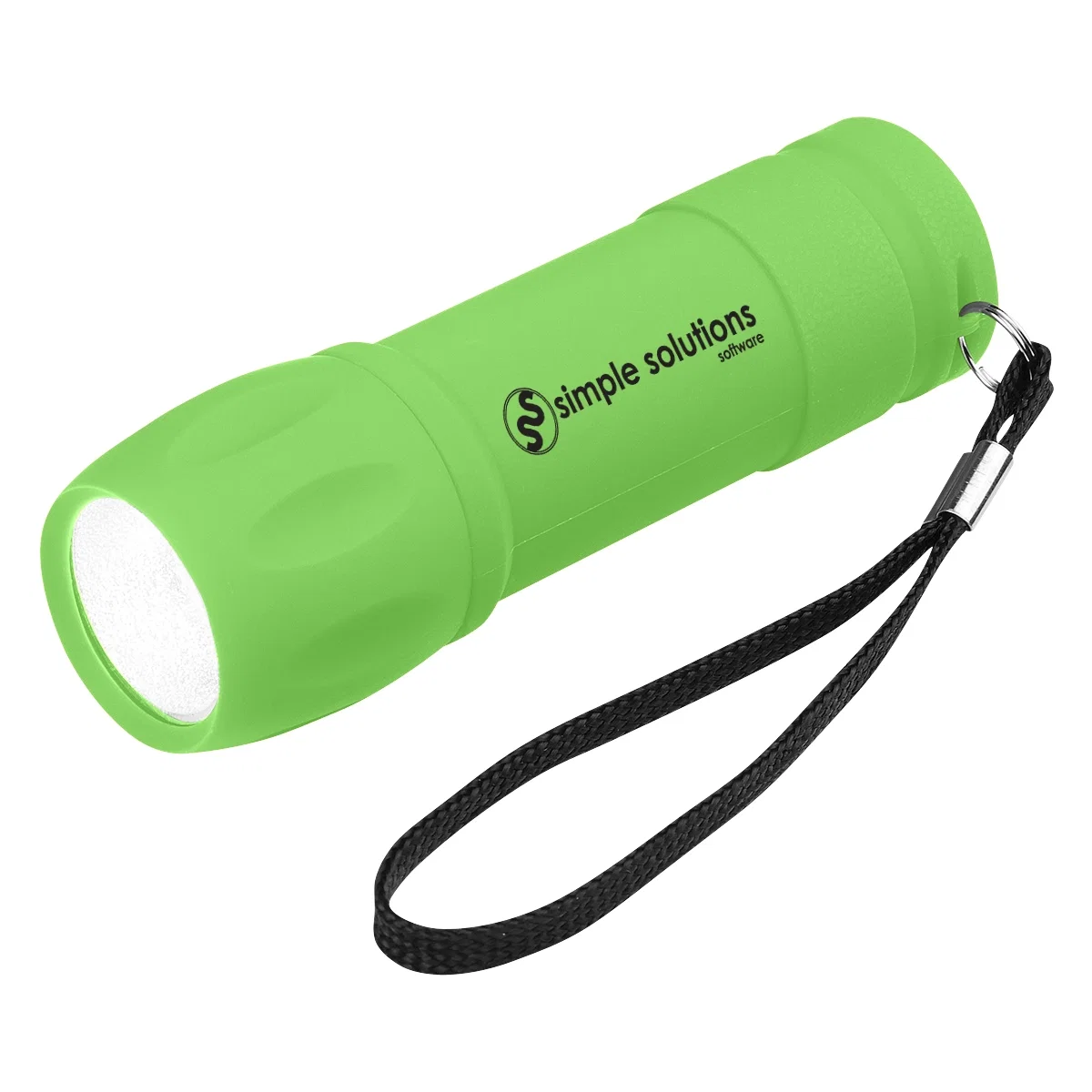 Green light held by its wrist strap