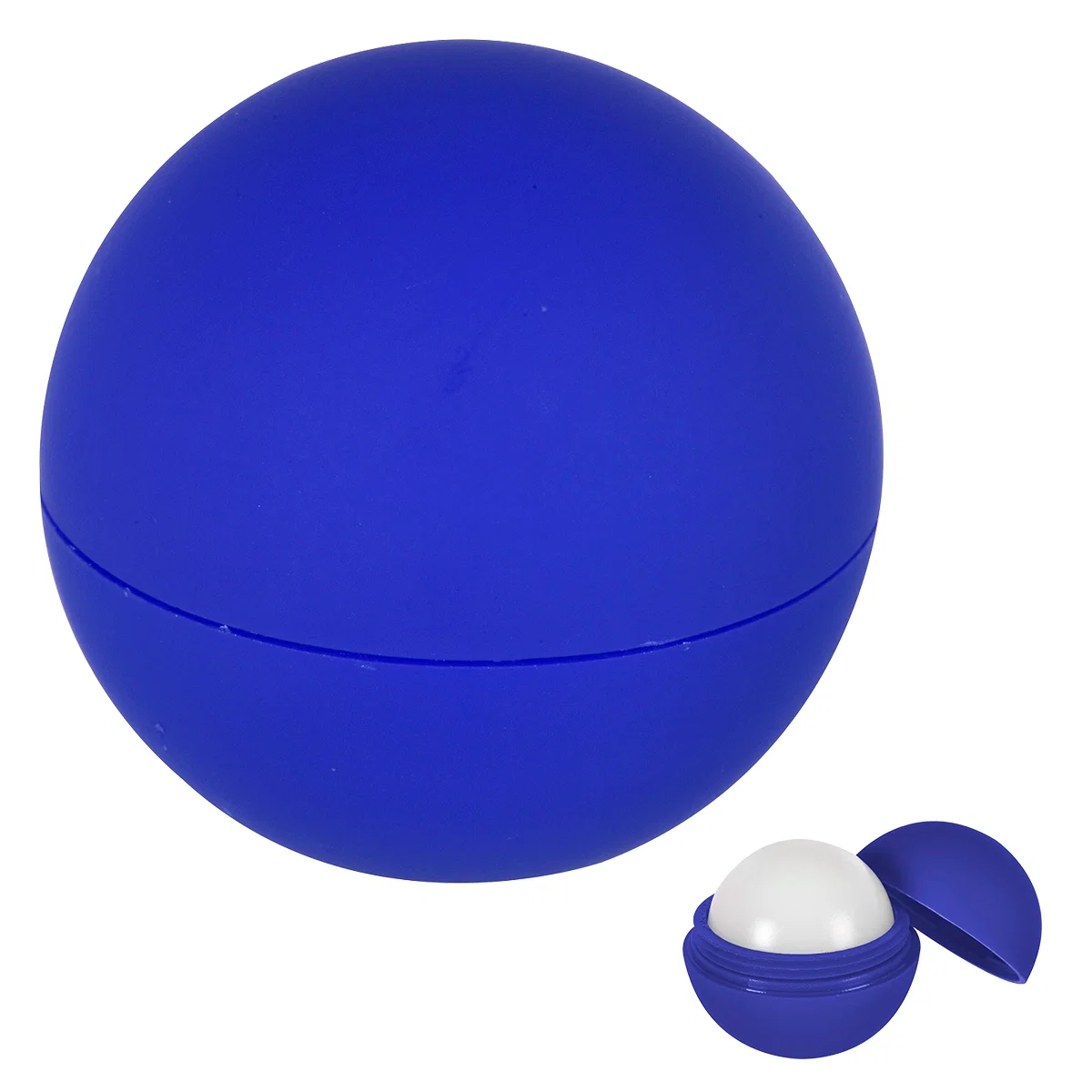 Palm sized lip moisturizer photographed against a plain backdrop