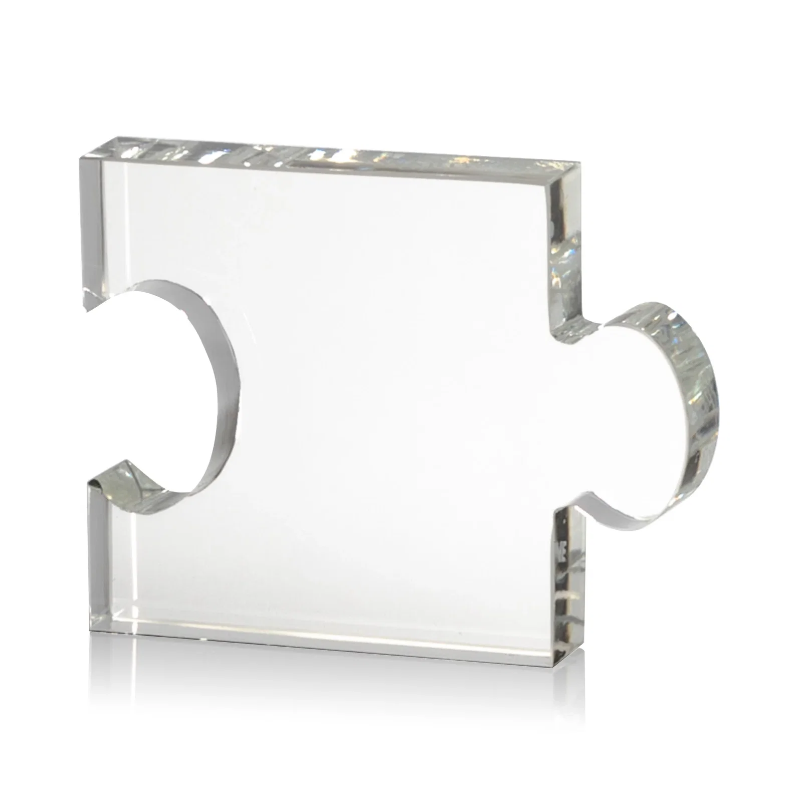 Custom Optical Crystal Puzzle-Piece Chain Award in Three Colors, awards for dealer and partner awards