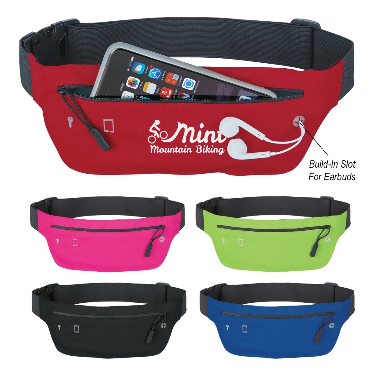 Slim running belt measuring about eleven inches across